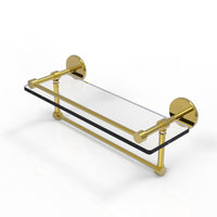 Allied Brass P1000-1TB 16 in. Gallery Glass Shelf with Towel Bar