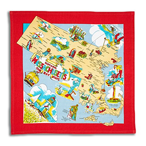 Massachusetts State Souvenir Dish Towel