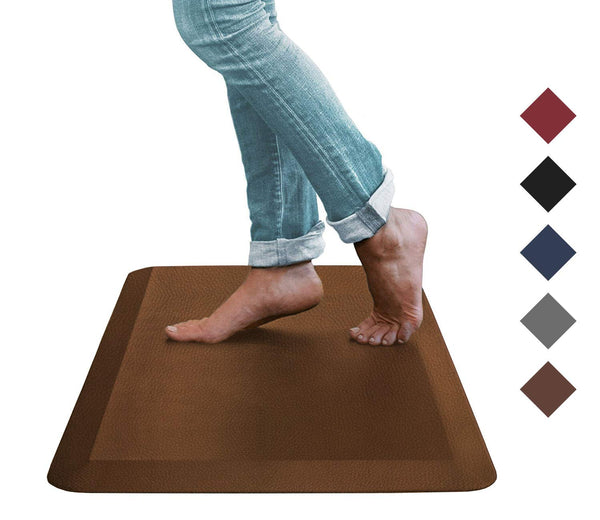Oasis Kitchen Mats, Comfort Anti Fatigue Mat, 5 Colors and 3 Sizes, Perfect for Kitchens and Standing Desks, 20x32x3/4-Inch, Brown