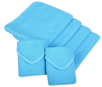 SINLAND Microfiber Waffle Weave Kitchen Dish Cloths Drying Cleaning Cloth 13inchx13inch 6 Pack Turquoise