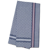 JB Prince Extra Large Side Towel Black Check with Red Stripe 19.5 x 39.45 pack
