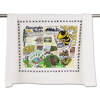 Catstudio Georgia Tech Collegiate Dish & Hand Towel | Beautiful Award Winning Home Decor Artwork | Great For Kitchen & Bathroom