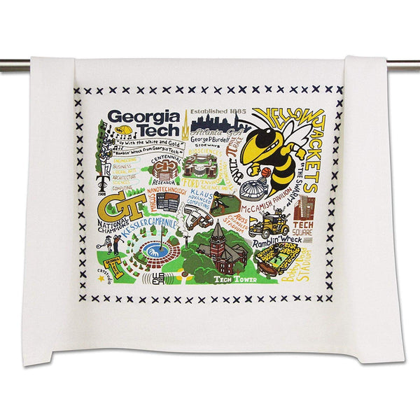 Catstudio Georgia Tech Collegiate Dish & Hand Towel | Beautiful Award Winning Home Decor Artwork | Great For Kitchen & Bathroom