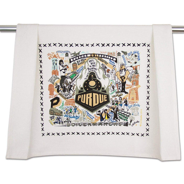 Catstudio Purdue University Collegiate Dish & Hand Towel | Beautiful Award Winning Home Decor Artwork | Great For Kitchen & Bathroom