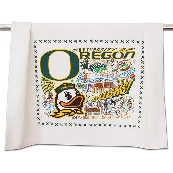 Catstudio University Of Oregon Collegiate Dish & Hand Towel | Beautiful Award Winning Home Decor Artwork | Great For Kitchen & Bathroom