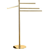 Standing Towel Rack Stand Bar Towel Holder 4-tier Four Bars Towel Bar, Brass