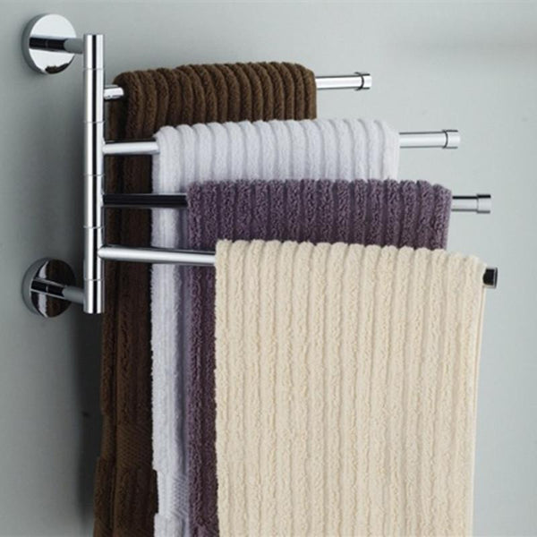 Stainless Steel Towel Bar Rotating Towel Rack Bathroom Kitchen Wall-mounted Towel Polished Rack Holder Hardware Accessory