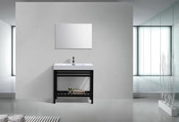 Cisco 36", Kube Matte Black Modern Bathroom Vanity