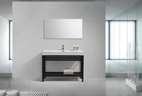 Cisco 48", Kube Matte Black Modern Bathroom Vanity
