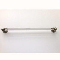 Brasscrafters Antique Glass Towel Bar with Nickel Ends