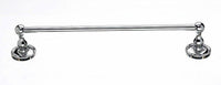 18" Single Towel Bar With Ribbon & Reed Detail In Polished Chrome