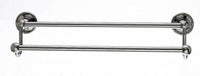 18" Double Towel Bar With Ribbon & Reed Detail In Brushed Satin Nickel