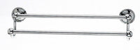 18" Double Towel Bar With Ribbon & Reed Detail In Polished Chrome