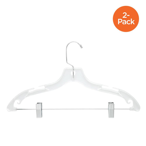 2-Pack Crystal Suit Hangers with Clips, Clear