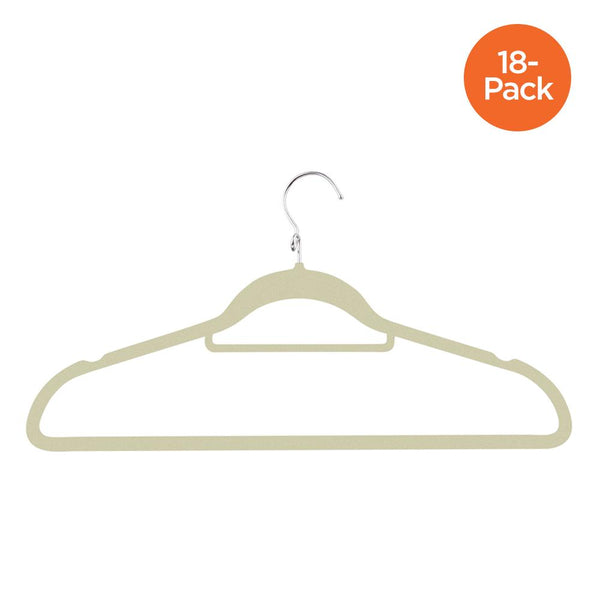 18-Pack Suit Velvet Hangers, White