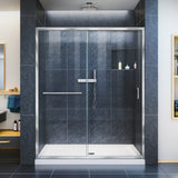 DreamLine Infinity-Z 50-54 in. W x 72 in. H Semi-Frameless Sliding Shower Door, Clear Glass