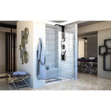 Linea Single Panel Frameless Shower Screen 34 in. W x 72 in. H, Open Entry Design