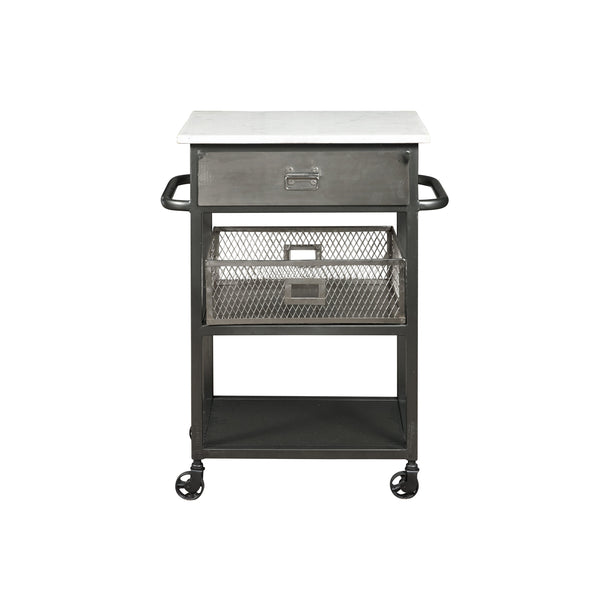 Accentrics Home Metal Serving Cart In Black Finish P050423-ACC-K1