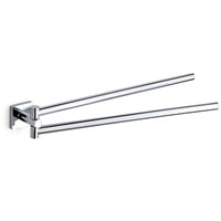 Lux Sidney Wall Mounted Double Towel Bar Holder Hanger Towel Hanging Rack 16.9"