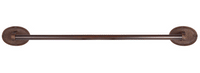 18 Inch Arts and Crafts Solid Copper Towel Bar with Oval Backplate