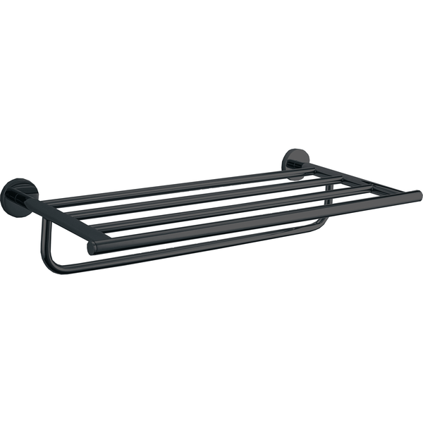 DWBA Wall Matte Black 19.7 Inch Towel Shelf Rack With Towel Bar Holder for Bath