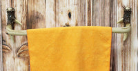 Ebros 25" Wide Western Rustic Hunters Stag Deer Antler Towel Bar Rack Wall Hooks Decor Plaque Multi-Purpose Antlers Hook Racks Bathroom Vanity Accent Organizer Decorative Hanger