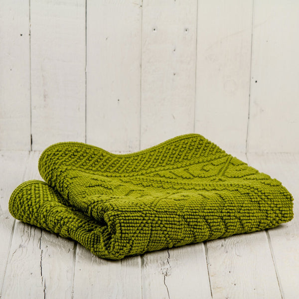 Green Cotton Bath Mat (43" x 21")