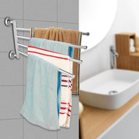 Stainless Steel Towel Holder Rotating Towel Wall Mounted Hanger Hook Organizer Home Bathroom Holder Accessory Towel Rack storage