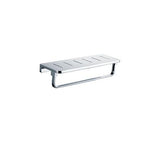 PWE Inis Slotted Shelf with Towel Bar Chrome or Black